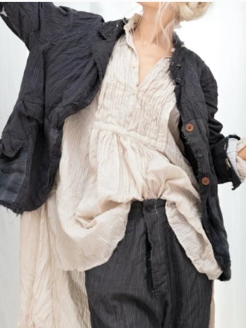 Magnolia Pearl Cordelia Night Shirt in Stripe Moonlight One Size